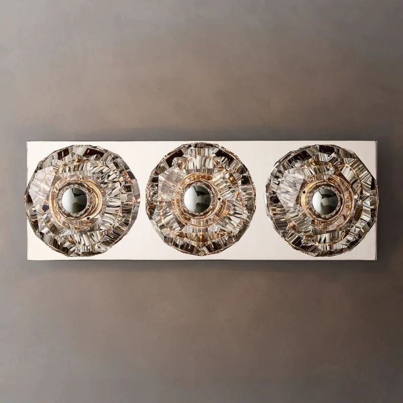 Cristal  Clear Glass Linear Short Wall Sconce