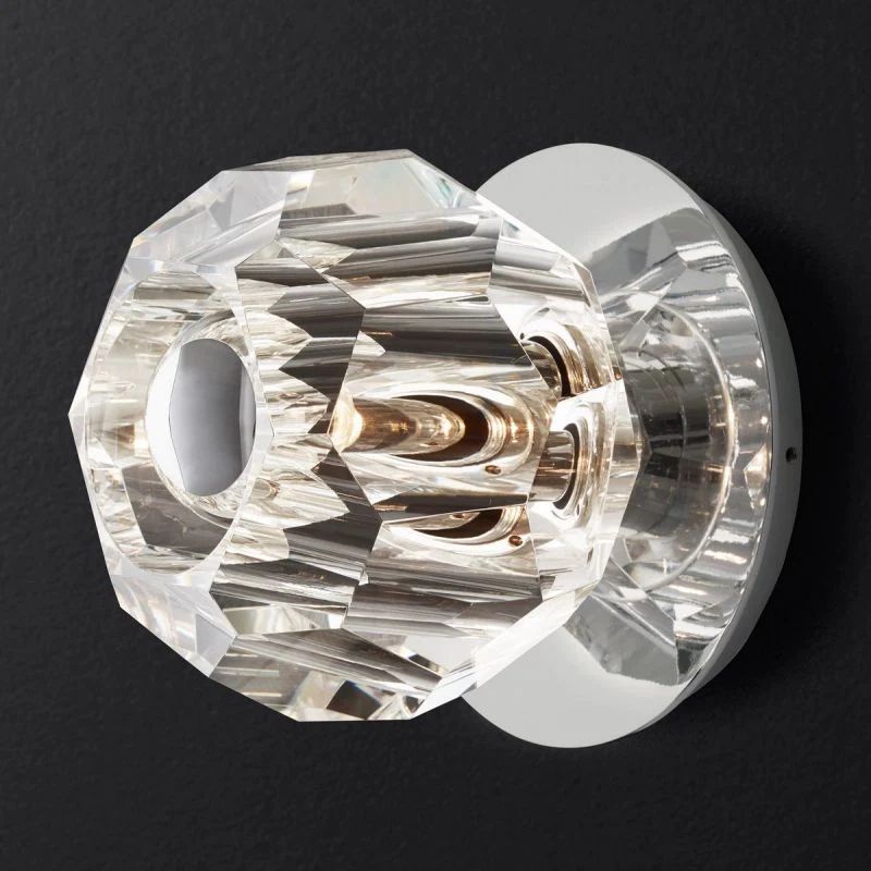 Cristal  Clear Glass Petite Wall Sconce