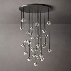 Cristal Clear Glass Round Cluster Chandelier 40"