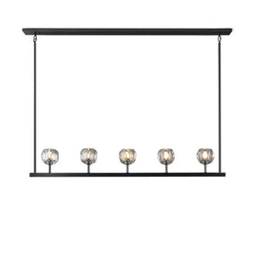 Cristal Glass Linear Chandelier 48"