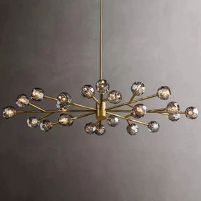 Cristal Glass Oval Chandelier 72"