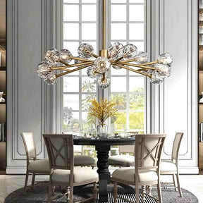 Cristal Glass Round Chandelier 36"