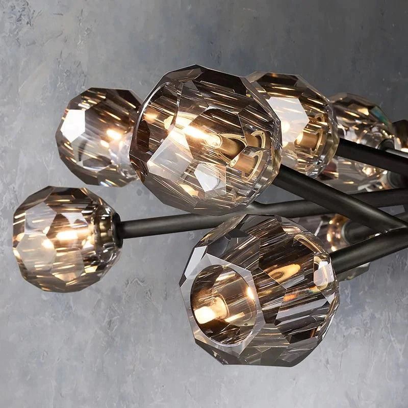 Cristal Glass Round Chandelier 48"