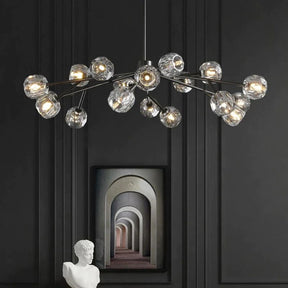 Cristal Glass Round Chandelier 48"