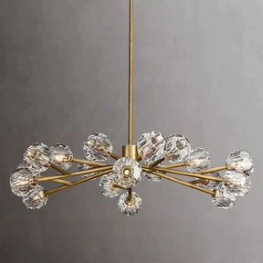 Cristal Glass Round Chandelier 48"