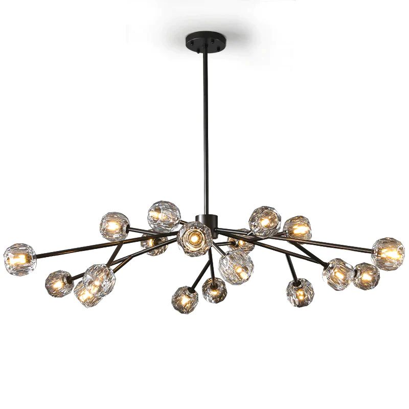 Cristal Glass Round Chandelier 60"