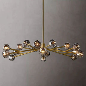 Cristal Glass Round Chandelier 60"