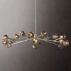 Cristal Glass Round Chandelier 60"