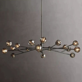 Cristal Glass Round Chandelier 72"