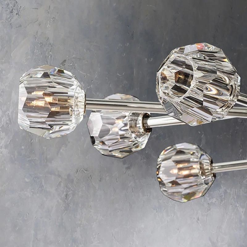 Cristal Glass Round Chandelier 72"