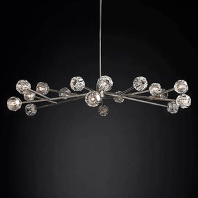 Cristal Glass Round Chandelier 72"