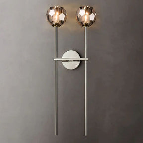 Cristal Smoke Glass Double Grand Wall Sconce