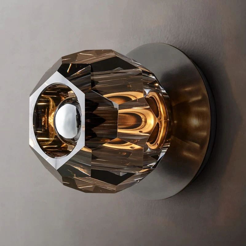 Cristal Smoke Glass Petite Wall Sconce