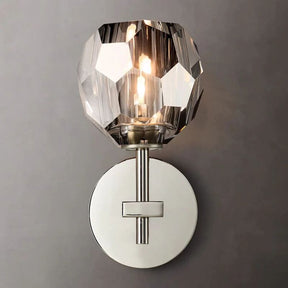 Cristal Smoke Glass Short Wall Sconce