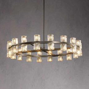 Wine-Glass Modern Round Crystal Chandelier for Living Room 36" | Homevator