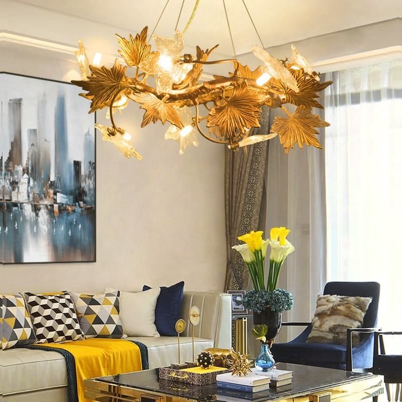 Luminous Maple Branch Chandelier