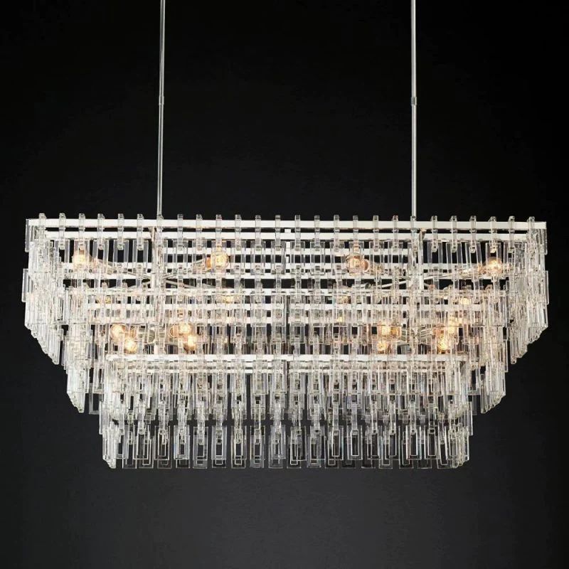 Miranda 3-Tier Rectangle Chandelier 60"