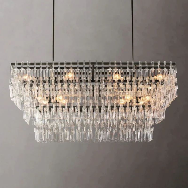 Miranda 3-Tier Rectangle Chandelier 60"