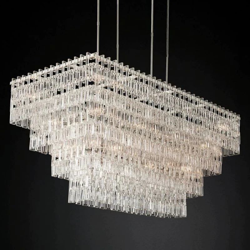 Miranda 4-Tier Rectangle Chandelier 72"