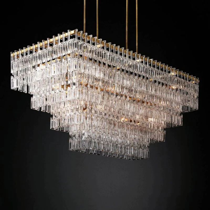 Miranda 4-Tier Rectangle Chandelier 72"