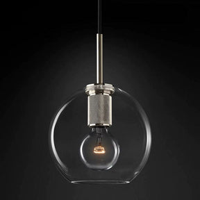 Mechanic Globe Shade Pendant Light 8"