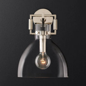 Mechanic Glass Cloche Sconce 10''