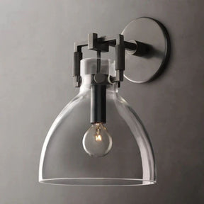 Mechanic Glass Cloche Sconce 8''