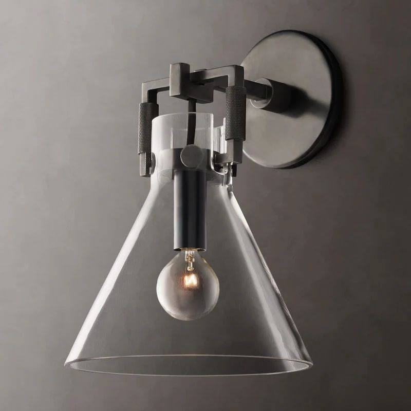 Mechanic Glass Funnel Sconce