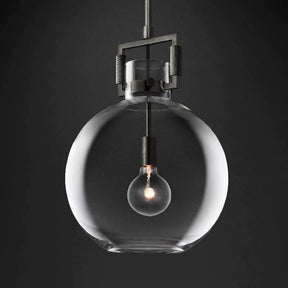 Brass Glass Globe Pendant Light |Homevator