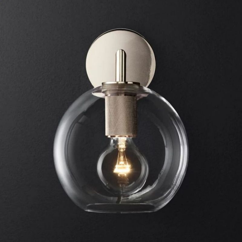 Mechanic Globe Shade Sconce