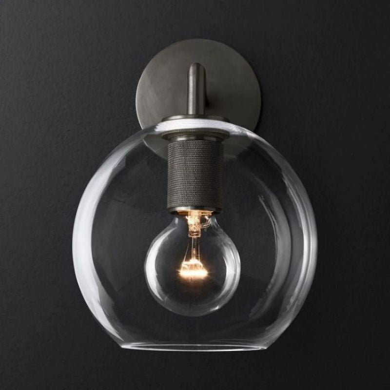 Mechanic Globe Shade Sconce