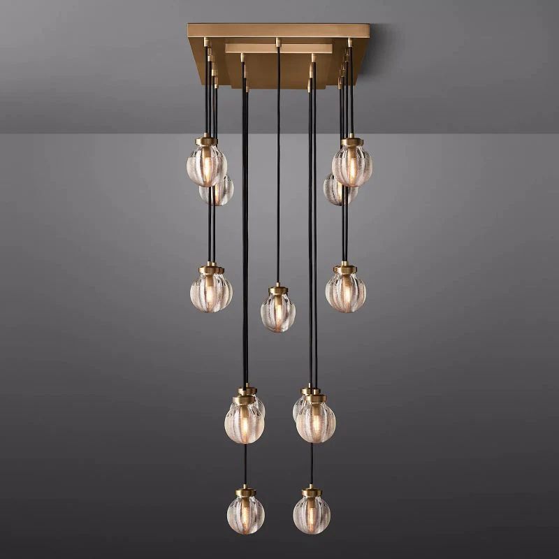 Pearl Rectangle Chandelier 36"