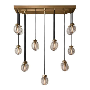 Pearl Rectangle Chandelier 36"