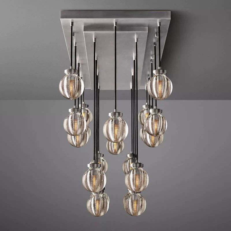 Pearl Rectangle Chandelier 54"