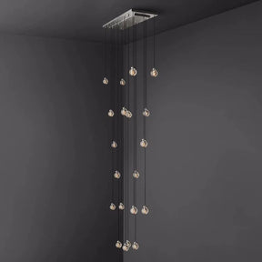 Pearl Rectangle Chandelier 54"