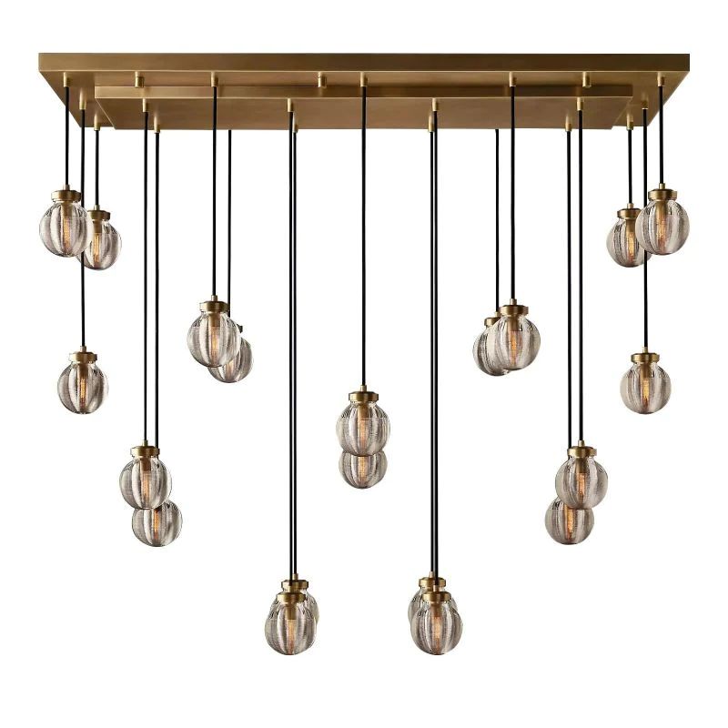 Pearl Rectangle Chandelier 54"