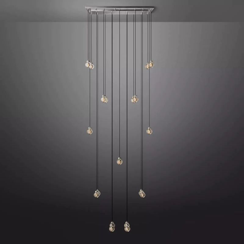 Pearl Rectangle Chandelier 54"