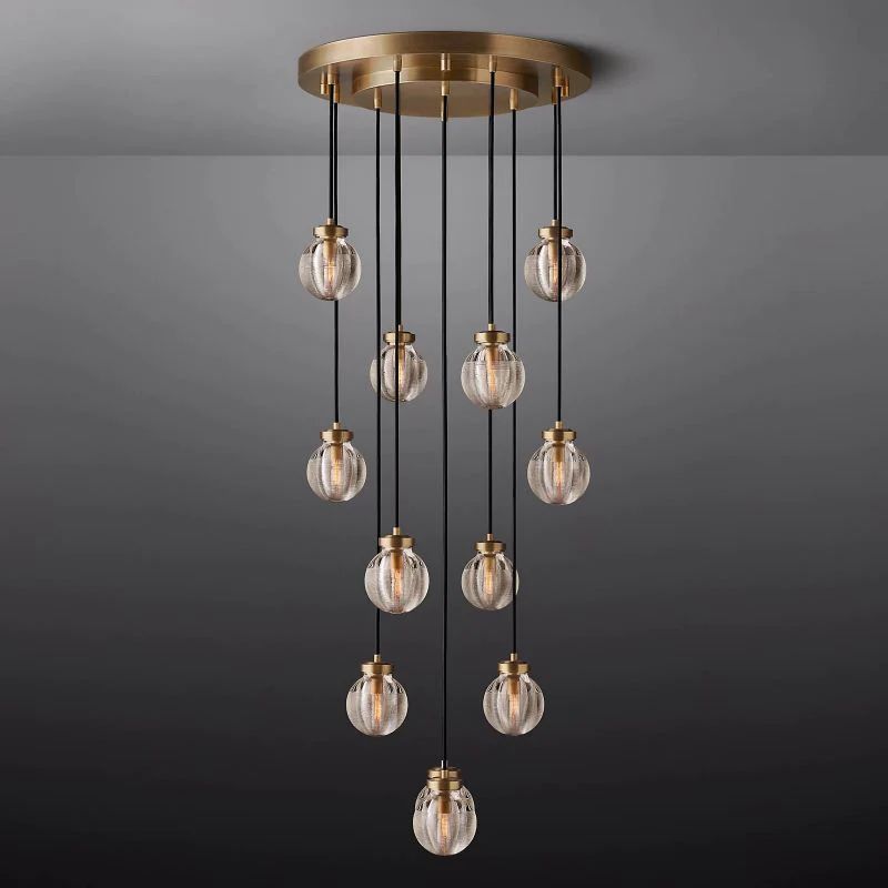 Pearl Round Chandelier 22"