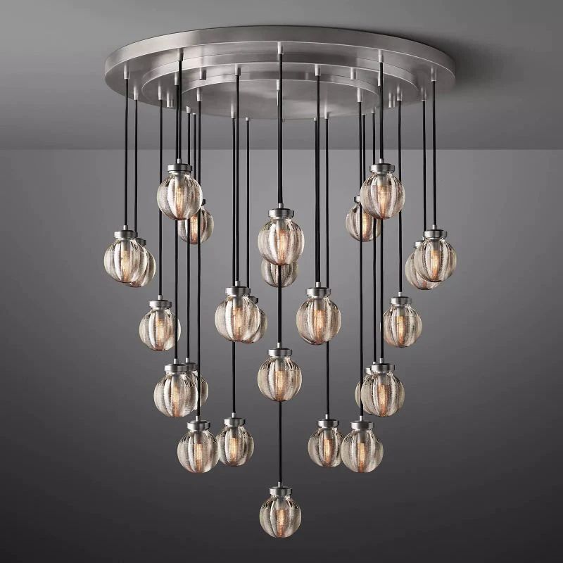 Pearl Round Chandelier 38"