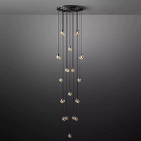 Pearl Round Chandelier 38"