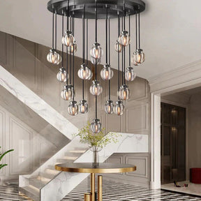 Pearl Round Chandelier 38"