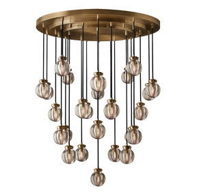 Pearl Round Chandelier 38"