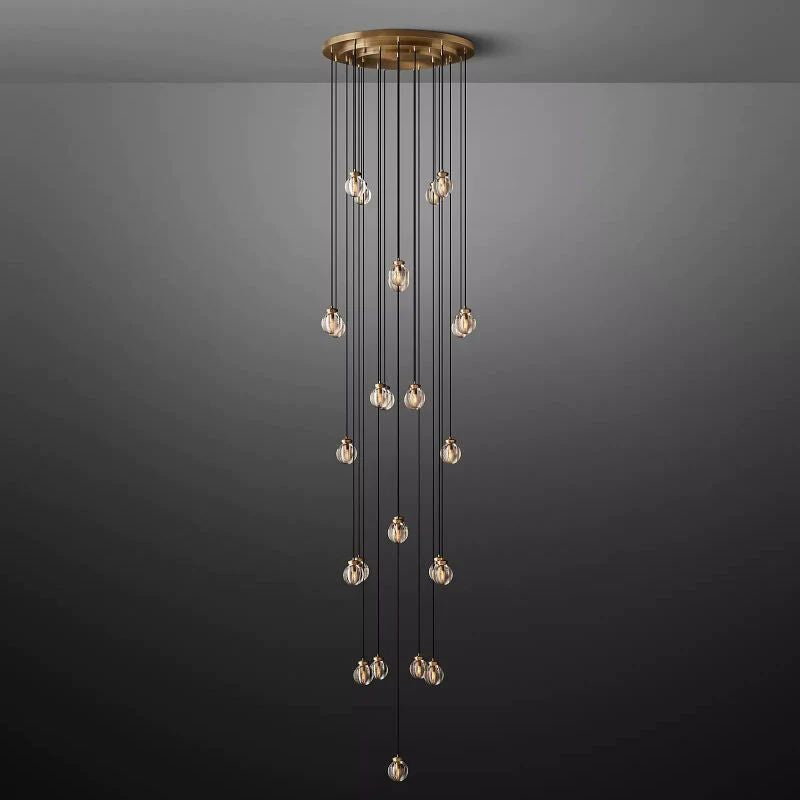 Pearl Round Chandelier 38"