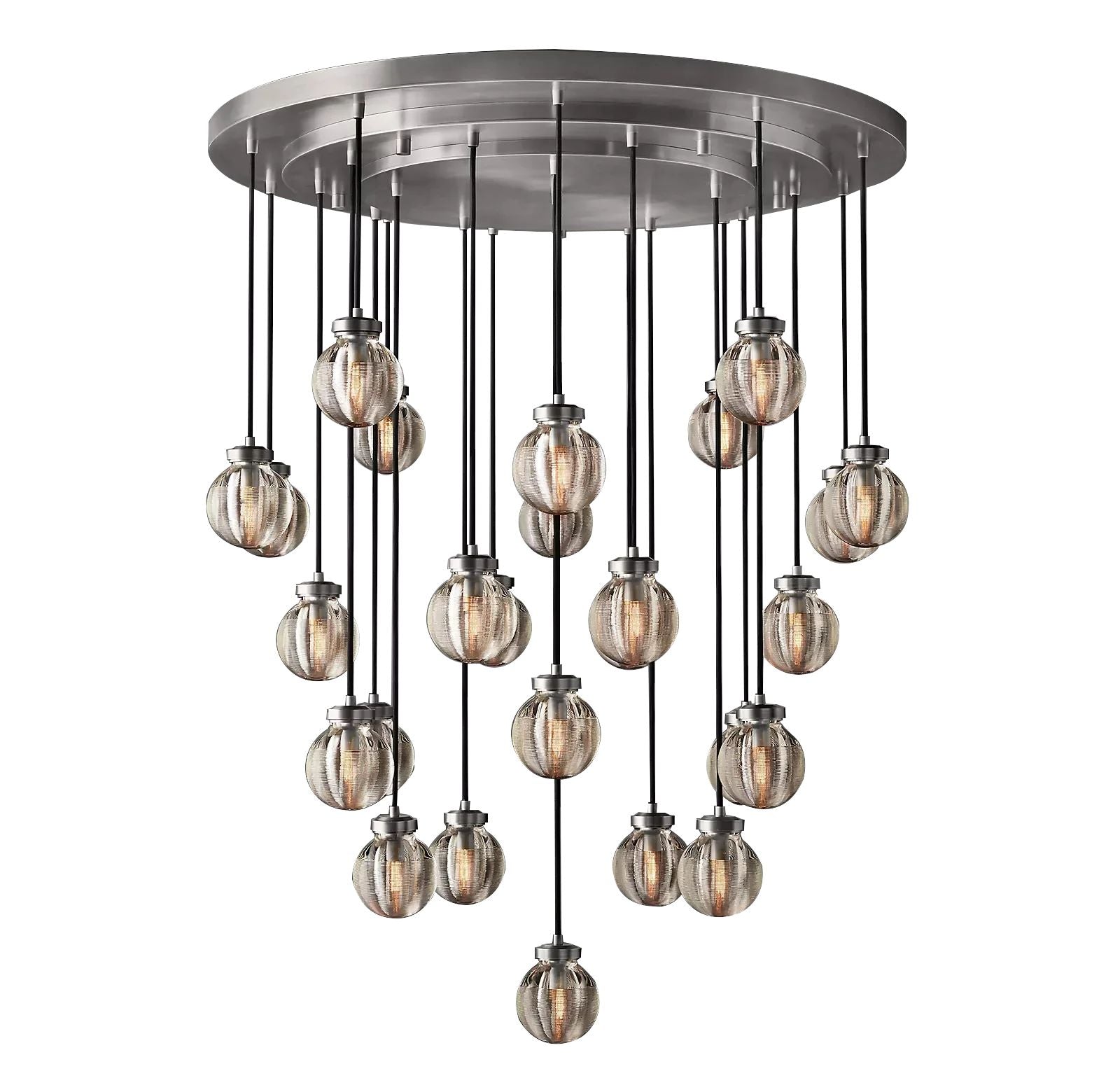 Pearl Round Chandelier 38"