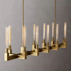 Pridan Glass Linear Chandelier 67"