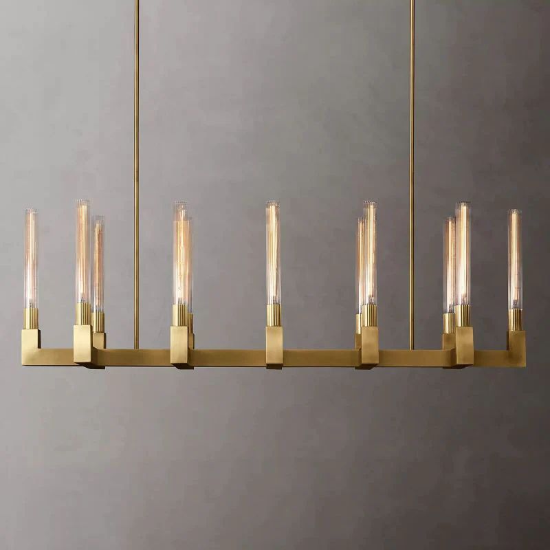 Pridan Glass Linear Chandelier 55"