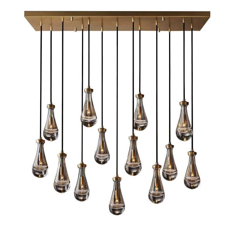 Raindrop Rectangular Chandelier 54"