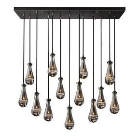 Raindrop Rectangular Chandelier 54"