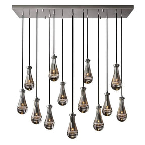 Raindrop Rectangular Chandelier 54"