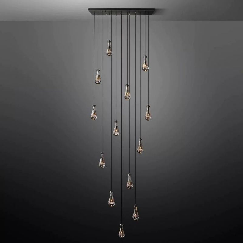 Raindrop Rectangular Chandelier 54"